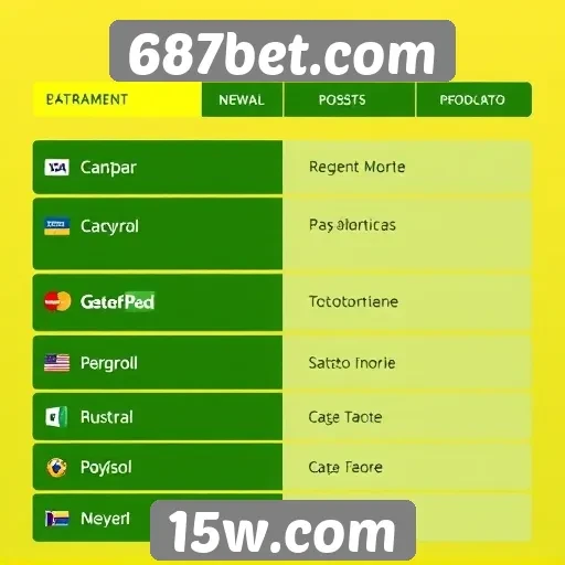 Métodos de pagamento aceitos no 687bet.com